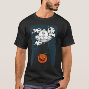 T-shirt Alien Ufo Enlèvement Lazy Costume Halloween Pumpki