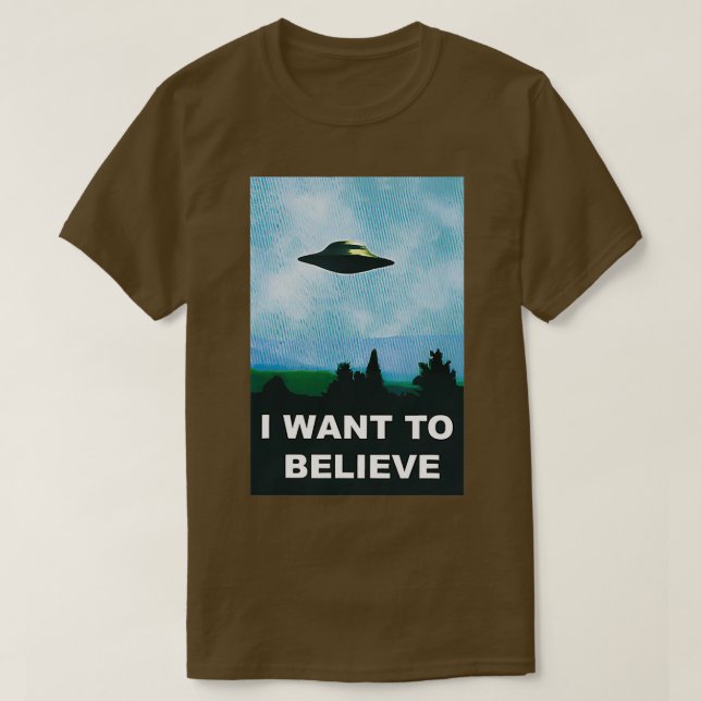 T-shirt Alien Ufo Hunter Je Veux Croire Ufo 1 (Design devant)