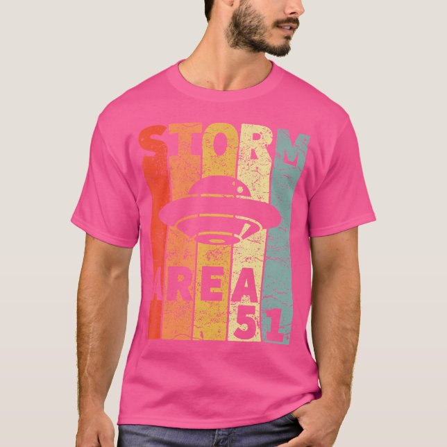 T-shirt Alien Ufo Hunter Storm Area 51 Raid (Devant)