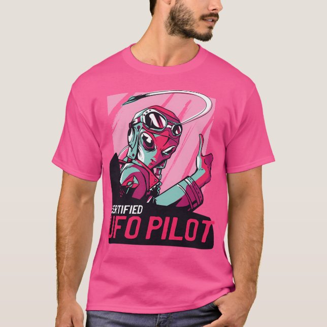 T-shirt Alien Ufo Pilot (Devant)