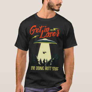 T-shirt Alien Ufo S'Enfuit On Fait Du Beurre