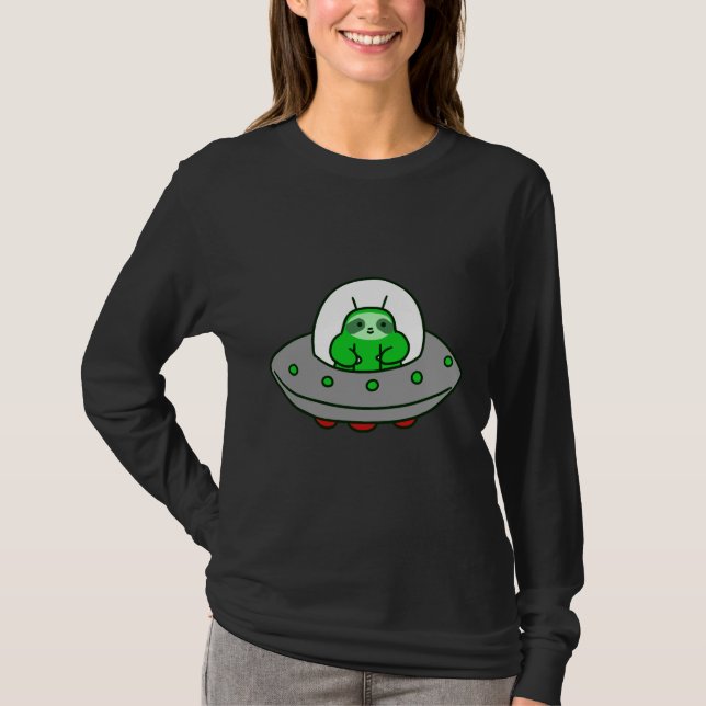 T-shirt Alien Ufo Sloth (Devant)
