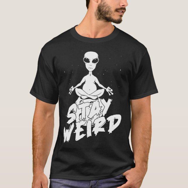 T-shirt Alien Ufo Spaceship  Saucer Extraterrestrial Stay  (Devant)