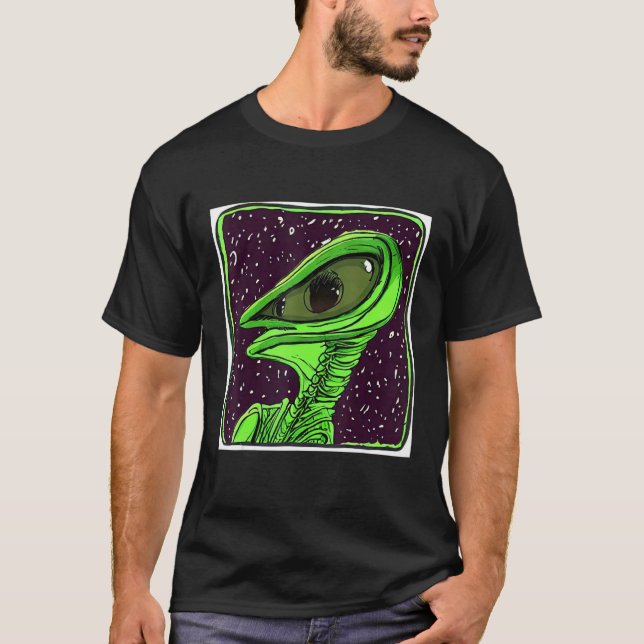 T-shirt Alien UFO UAP 51 area grey out of this world creat (Devant)