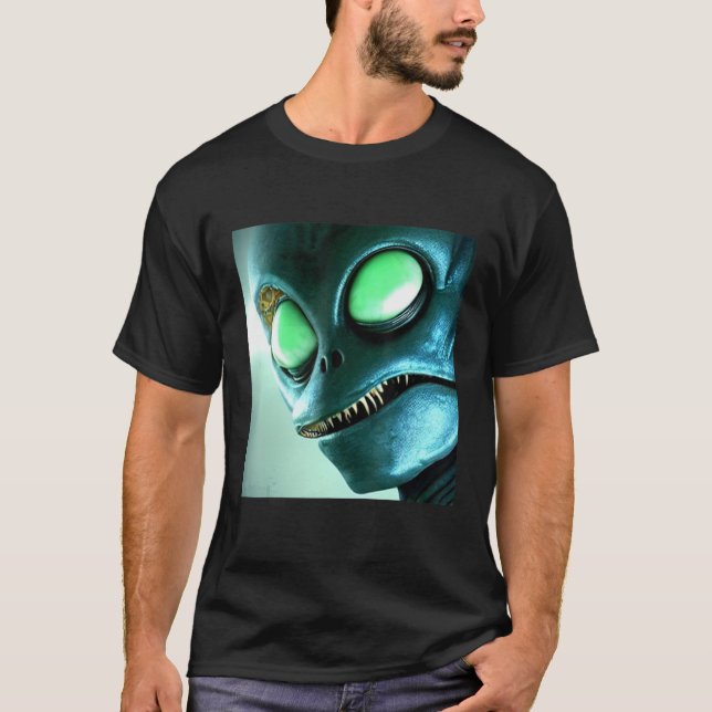 T-shirt Alien UFO UAP 51 zone grise de ce monde créer (Devant)