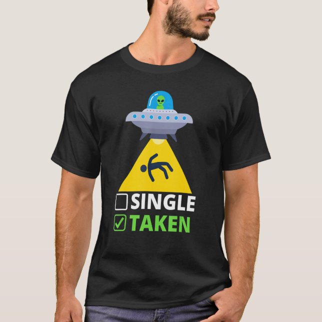 T-shirt Alien unique ou pris UFO Funny Valentines Jour Spa (Devant)