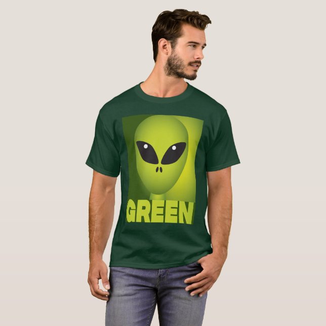 T-shirt Alien Vert (Devant entier)
