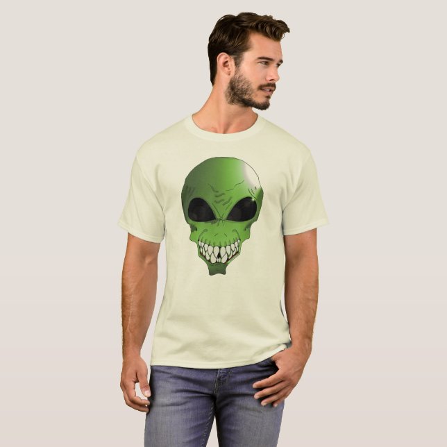 T-shirt Alien vert (Devant entier)
