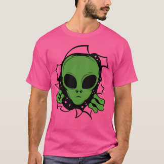 T-shirt Alien vert