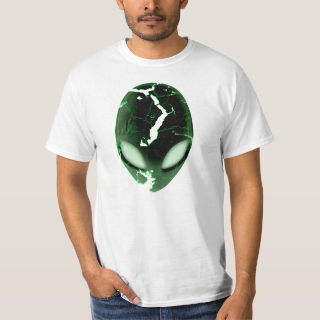 T-shirt Alien vert clair (Devant)
