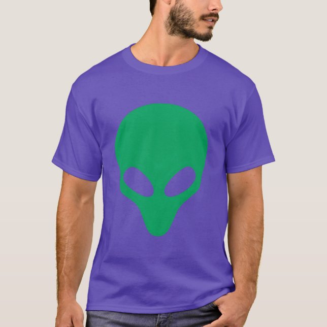 T-shirt Alien vert Head Funny Etraterrestrial Life Cool f (Devant)