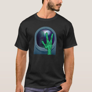 T-shirt Alien Vert Tête Ufo Croire Zone 51 Espace Entrer