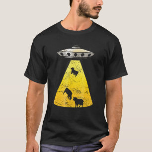 T-shirt Alien Vintage Ufo Vache Abduction Roswell Rétro Ja