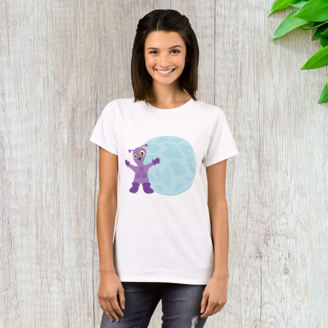 T-shirt Alien Violet (Créateur téléchargé)