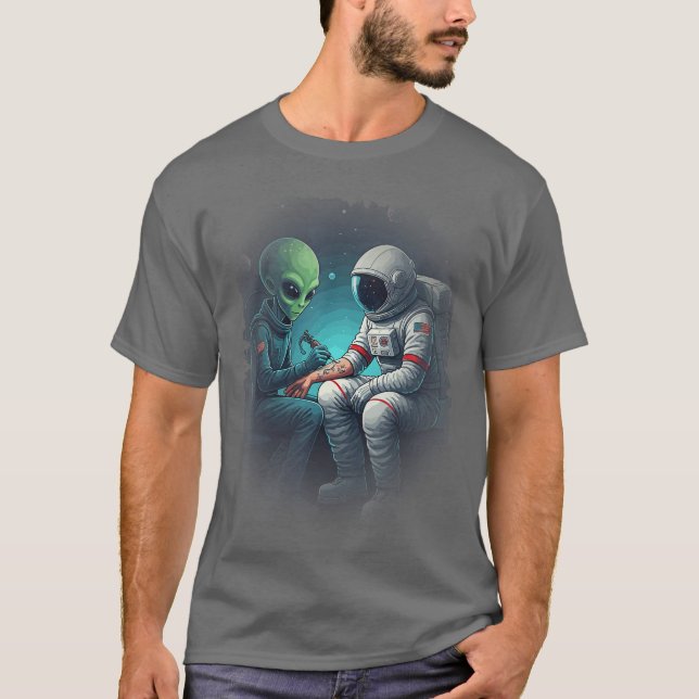 T-shirt Alienattooing Astronautattoo Artist Ink Artattoois (Devant)