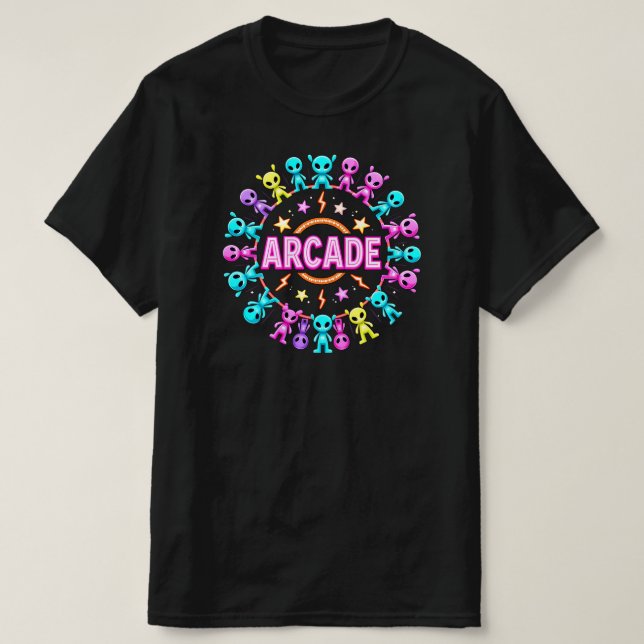 T-SHIRT ALIENS ARCADE (Design devant)