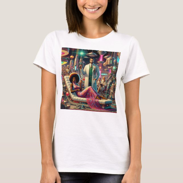 T-shirt Aliens de la science-fiction vintage (Devant)