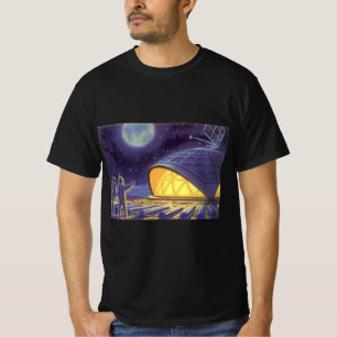 T-shirt Aliens de la science-fiction vintage sur la lune d