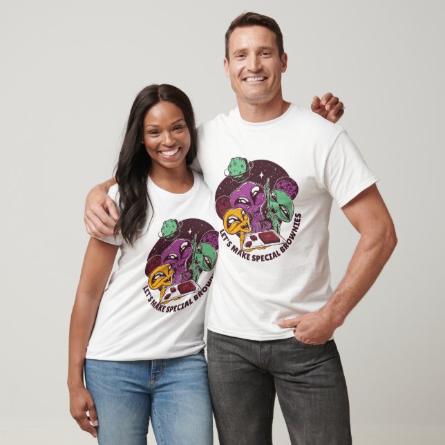 T-shirt Aliens Faisons des Brownies spéciaux (Unisexe)