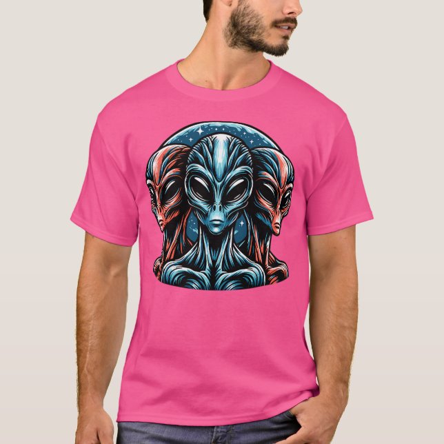 T-shirt Aliens gris (Devant)