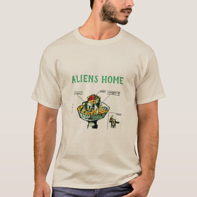 T-shirt aliens home (Devant)