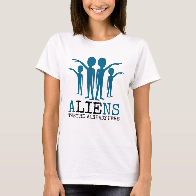 T-shirt Aliens, ils sont déjà là (Devant)