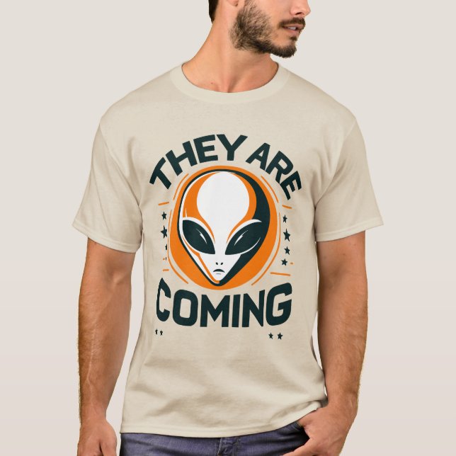 T-shirt aliens ils viennent (Devant)