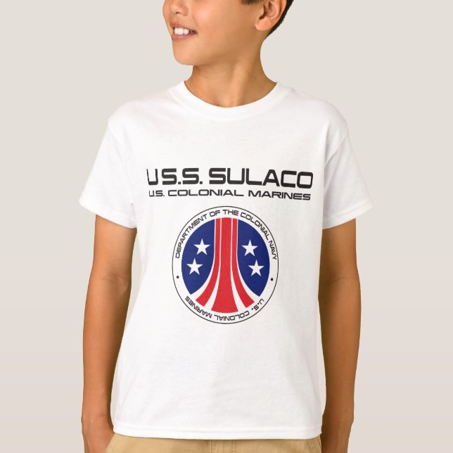 T-shirt Aliens U.S.S. Sulaco US Colonial Marines (Devant)