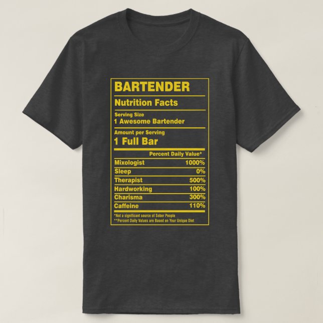 T-shirt Alimentation barman (Design devant)