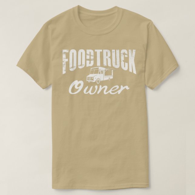 T-shirt Alimentation Camion Lettres Rue Restauration Popup (Design devant)
