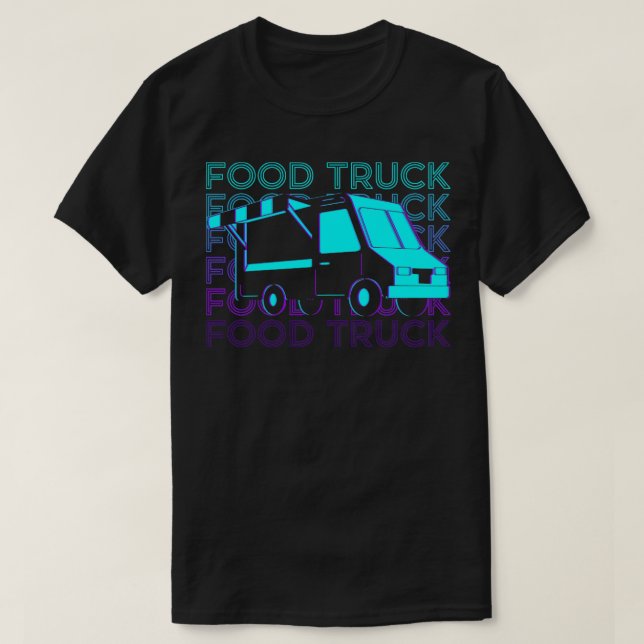 T-shirt Alimentation Camion Retro Cadeau (Design devant)