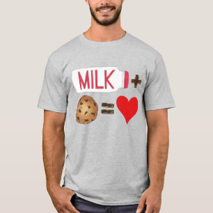 T-shirt Alimentation classique Lait d'association + Cookie