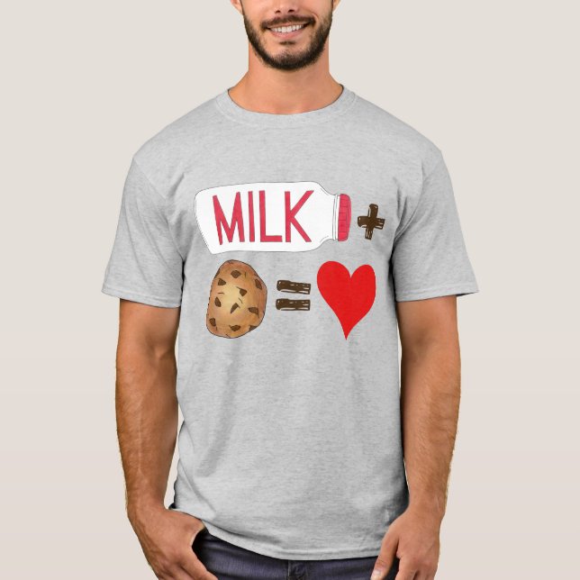 T-shirt Alimentation classique Lait d'association + Cookie (Devant)