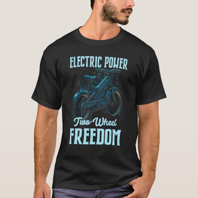T-shirt Alimentation électrique deux roues Liberté électri (Devant)