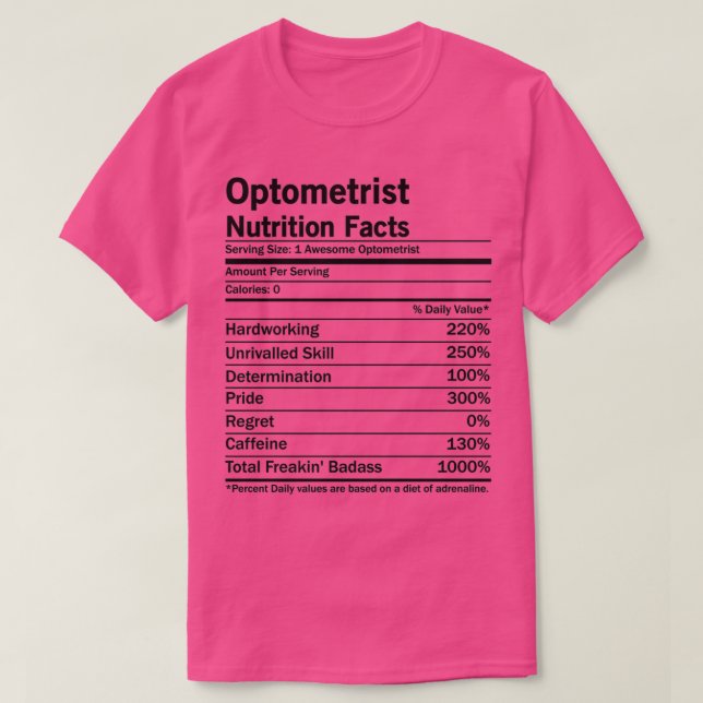 T-shirt Alimentation optométriste 1 (Design devant)