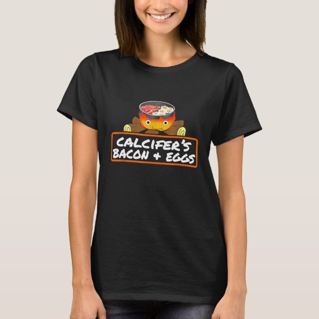 T-shirt Alimentation Pun Bacon Oeuf Cuire Plat Calcifers (Devant)