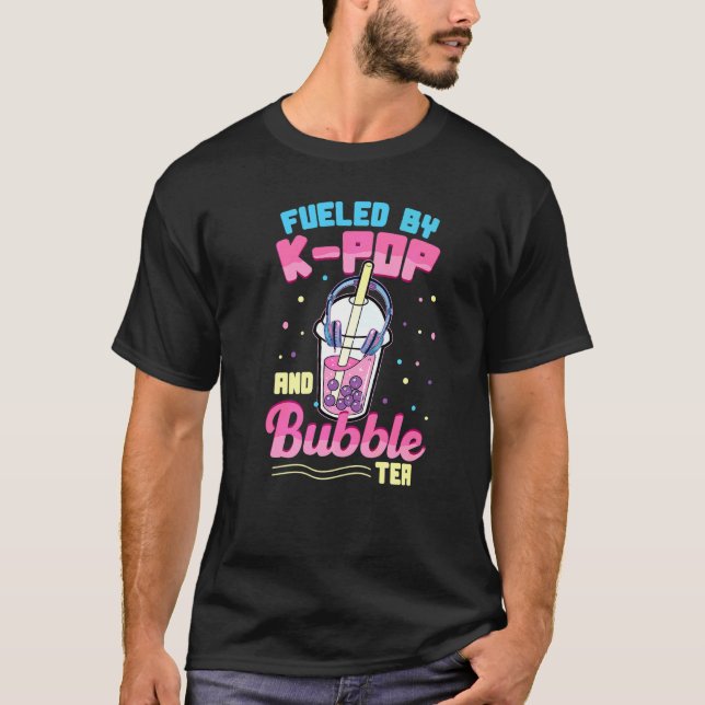 T-shirt Alimenté K Pop Et Bubble Corée Musique  Fans Fille (Devant)