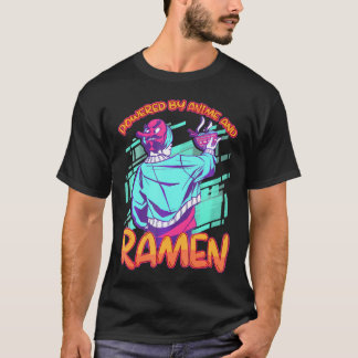 T-shirt Alimenté Par Anime Et Ramen Anime