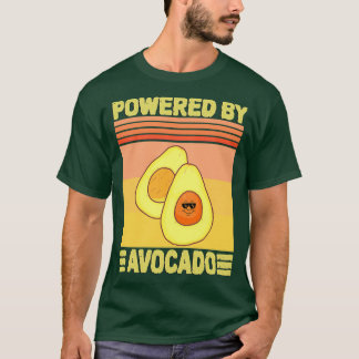 T-shirt Alimenté Par Avocado Retro