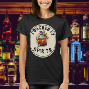 T-shirt Alimenté Par Bouteille De Crâne Spirituelle