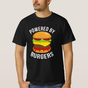 T-shirt Alimenté Par Burgers Cheeseburger Hamburger Lover