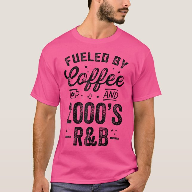T-shirt Alimenté Par Café Et Rb Rb Rb 2000 Drôle Rétro (Devant)