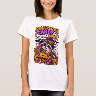 T-shirt Alimenté par Candy & Spooky Vibes Cute Halloween R