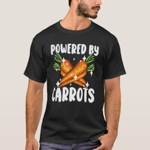 T-shirt Alimenté par Carottes Amoureux de Nourriture Végét