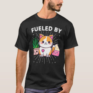 T-shirt Alimenté par chats plantes cupcakes drôle