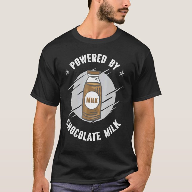 T-shirt Alimenté Par Chocolat Lait Chocolat Chocolat (Devant)