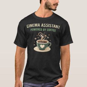 T-shirt Alimenté Par Coffee Cinema Assistant