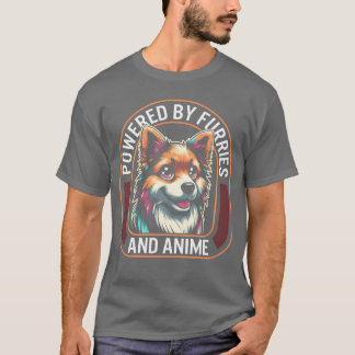 T-shirt Alimenté par des furries et famille d'anime furry