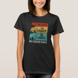 T-shirt Alimenté par des plantes Tortue Gorille Éléphant V