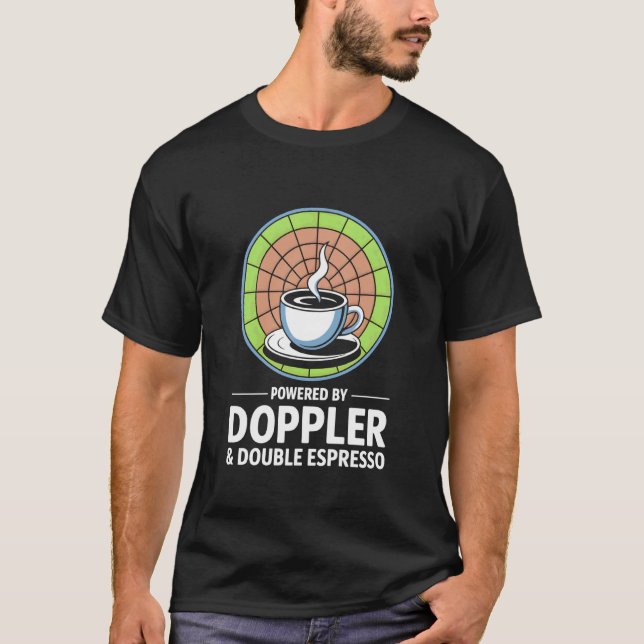T-shirt Alimenté par Doppler et Double Espresso Weather Fo (Devant)